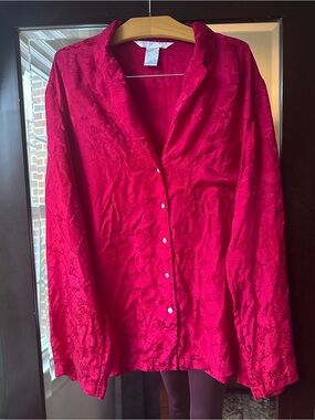AUGUST SILK red, silk sleep top